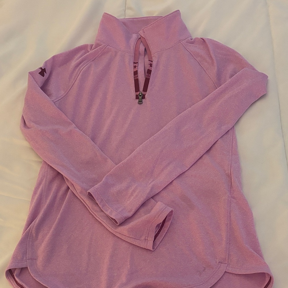 Under Armour Kids pink long Sleeve zip up
